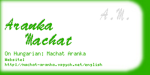 aranka machat business card